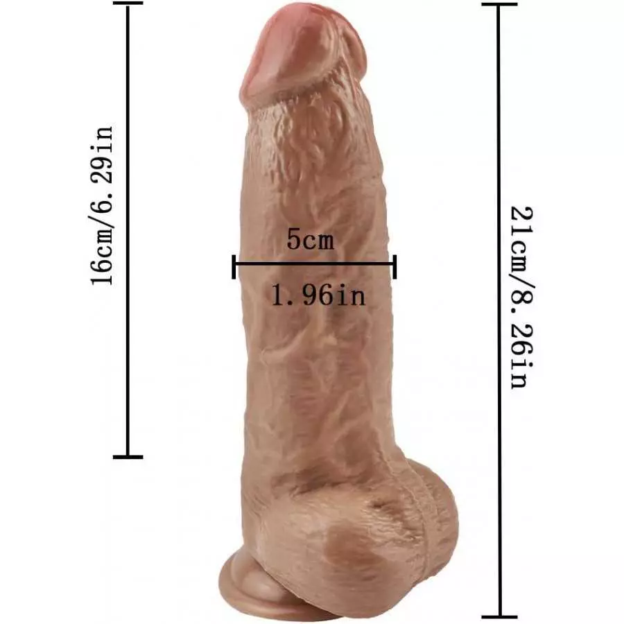 Huge Dildo XL Size Realistic Dildo 10.25inch Big Dildo Harness Compatible Female Sex Product King Cock Chubby (Flesh)