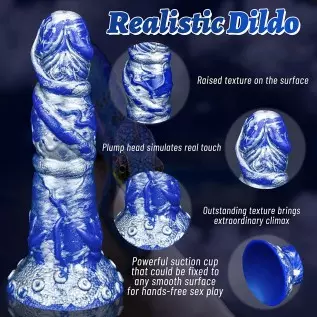 Monster Silicone Realistic Dildo Alien Dildo for Hands-Free Anal Play, Anal Dildo Strap On Dragon Thick Dildo Sex Toy for Women