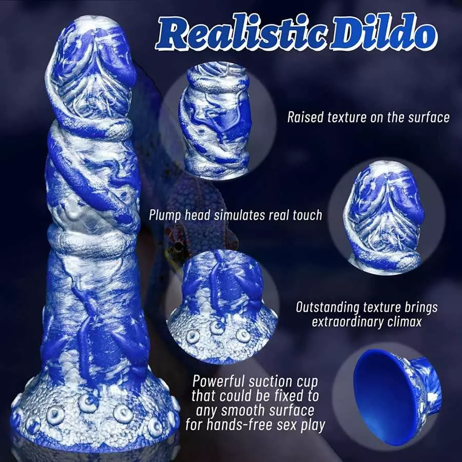 Monster Silicone Realistic Dildo Alien Dildo for Hands-Free Anal Play, Anal Dildo Strap On Dragon Thick Dildo Sex Toy for Women