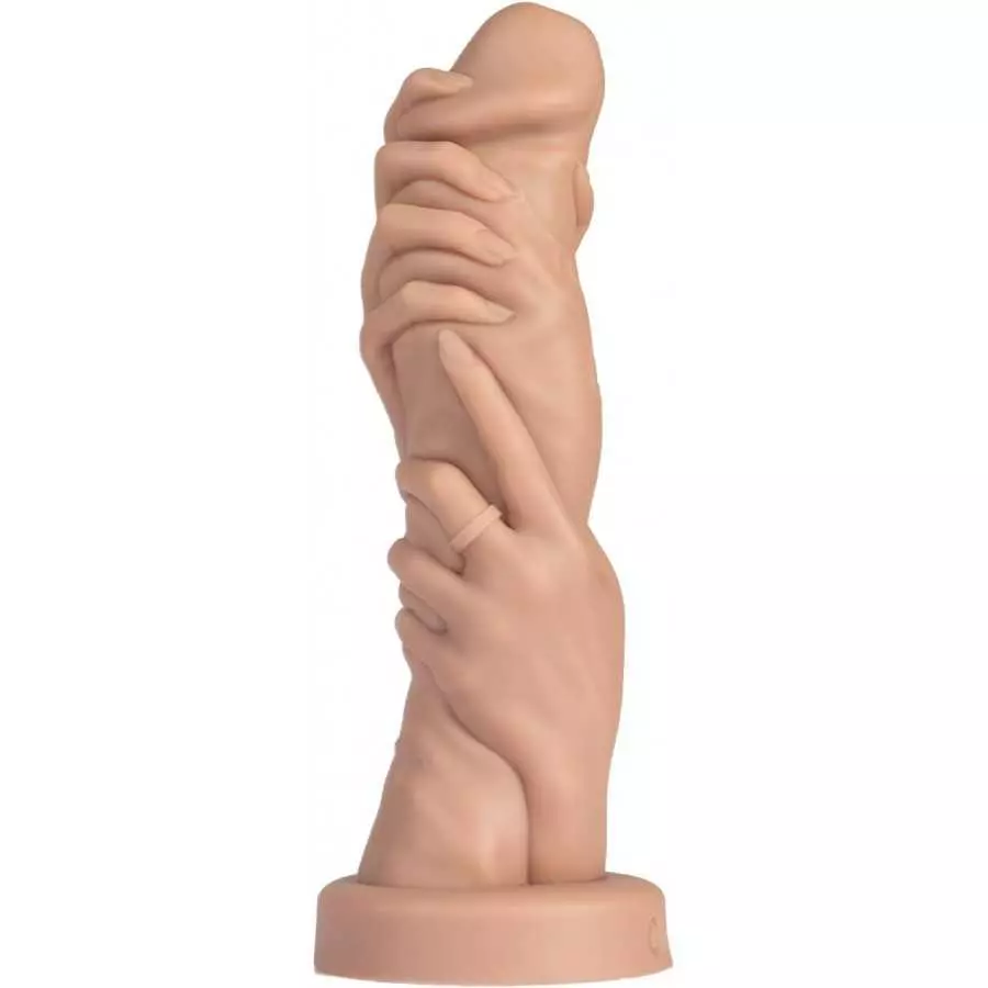 Grip fist Realistic Dildo for Vaginal or Anal Fisting Hand and Forearm with Strong Suction Cup (Large)