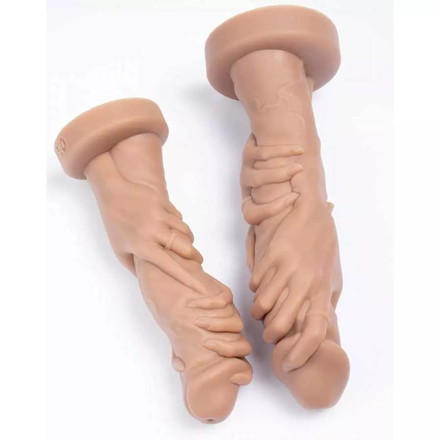 Grip fist Realistic Dildo for Vaginal or Anal Fisting Hand and Forearm with Strong Suction Cup (Large)