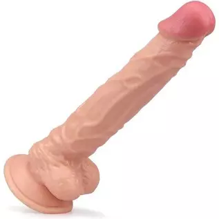 9.5 inches Compact Soft Silicone Suction Cup Realistic Classic Wand for Parties