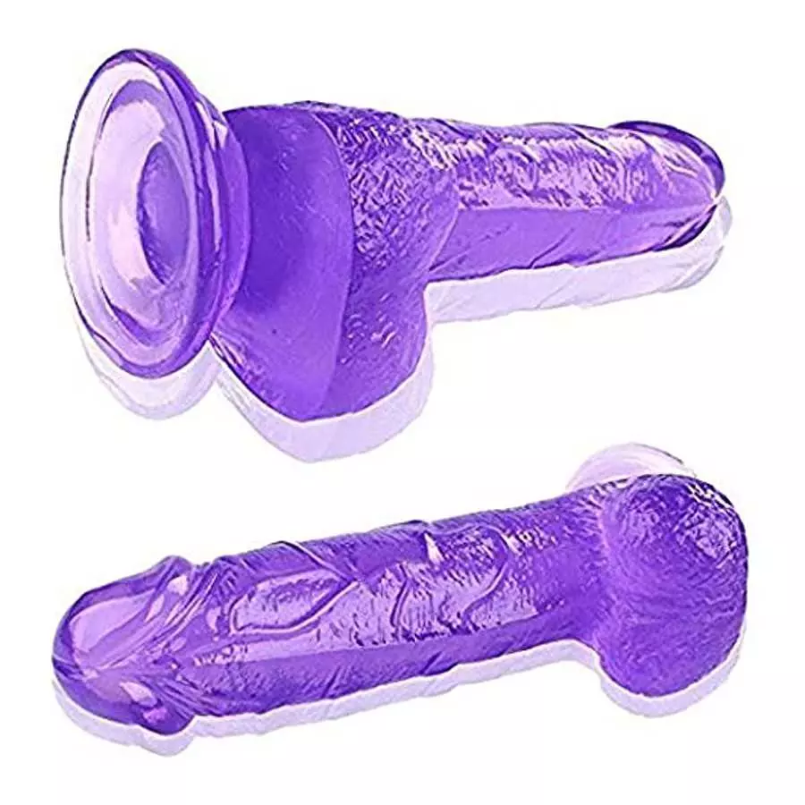 8 Inches Realistic Dildo with Suction Cup Adult Sex Toy Flexible Dildo with Curved Shaft and Ball Soft Dildo Big Cock 3D Texture