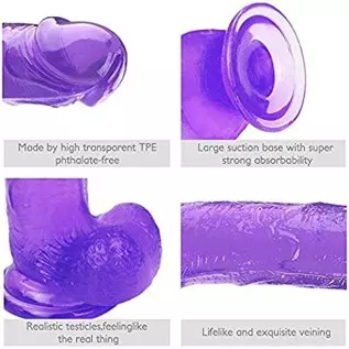 8 Inches Realistic Dildo with Suction Cup Adult Sex Toy Flexible Dildo with Curved Shaft and Ball Soft Dildo Big Cock 3D Texture 8 Inches Realistic Dildo with Suction Cup Adult Sex Toy Flexible Dildo with Curved Shaft and Ball Soft Dildo Big Cock 3D Texture
