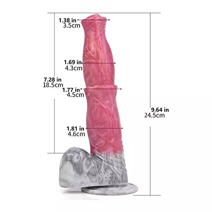Big Realistic Animal Dildo 9.64'', Ejaculating Horse Dildo, Silicone Squirting Dildo with Suction Cup, Flexible Dildo Anal Plug,