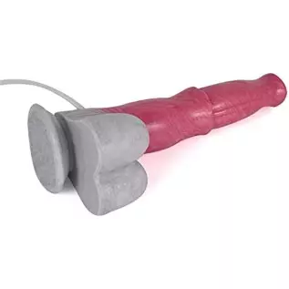 Big Realistic Animal Dildo 9.64'', Ejaculating Horse Dildo, Silicone Squirting Dildo with Suction Cup, Flexible Dildo Anal Plug,