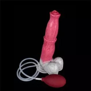 Big Realistic Animal Dildo 9.64'', Ejaculating Horse Dildo, Silicone Squirting Dildo with Suction Cup, Flexible Dildo Anal Plug,