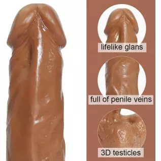 Realistic Dildo for Beginners, Lifelike Penis with Strong Suction Cup for Hands-Free, Adult Flexible Cock with Curved Shaft and Realistic Dildo for Beginners, Lifelike Penis with Strong Suction Cup for Hands-Free, Adult Flexible Cock with Curved Shaft and