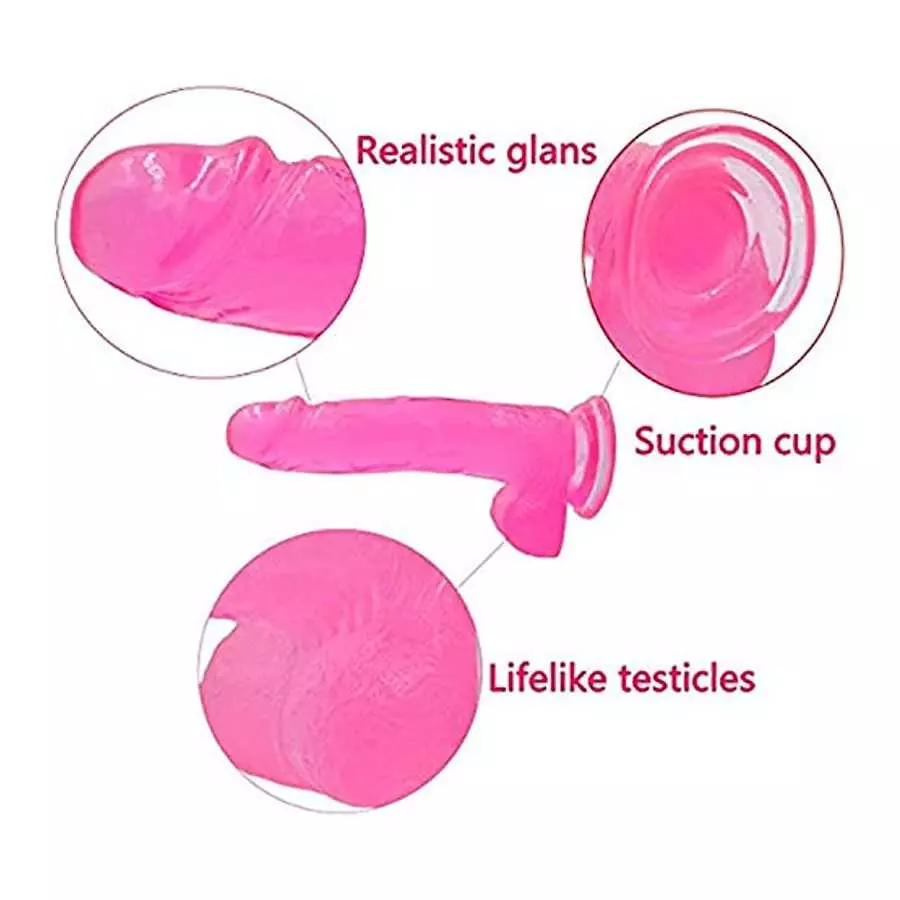 7 Inches Dildo with Suction Cup Adult Sex Toy Flexible Dildo with Curved Shaft and Ball Soft Dildo Big Cock 3D Textured Penis Th