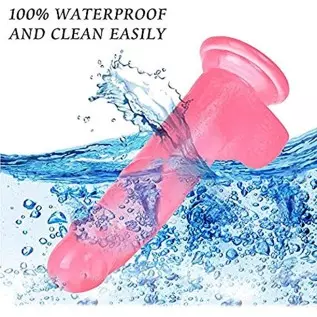 7 Inches Dildo with Suction Cup Adult Sex Toy Flexible Dildo with Curved Shaft and Ball Soft Dildo Big Cock 3D Textured Penis Th