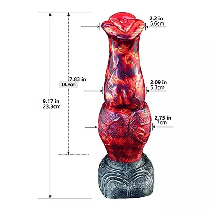9.17'' Liquid Silicone Dildo with Strong Suction Cup, Huge Animal Smooth Dildo, Flexible Monster Anal Butt Plug, Prostate Adult