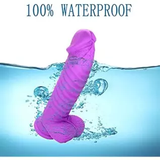 Xsinkom Realistic Dildo for Women, Ribbed-Anal Dildo with Strong Suction Cup, Body-Safe Soft Material Thick Silicone Dildo, G sp