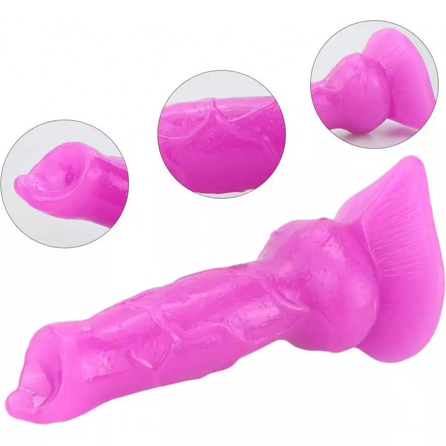 Romi Animal Penis 7.3" Realistic Wolf Dildo Big Size Cock Anal Plugs Artificial Sex Toys (Black)