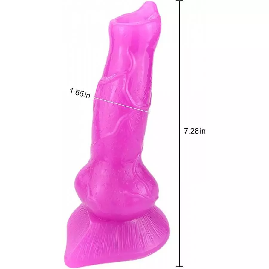 Romi Animal Penis 7.3" Realistic Wolf Dildo Big Size Cock Anal Plugs Artificial Sex Toys (Black)