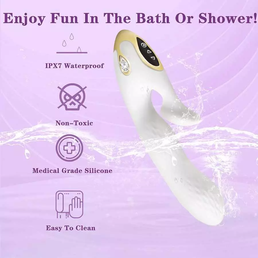 FUNDURABLE Vibrating Massager with 20 Powerful Vibration Patterns & 8 Speeds - Waterproof Rechargeable Adult Sex Toys for Couple