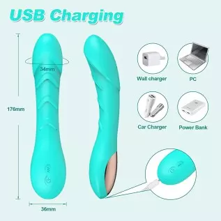 G Spot Dildo Vibrator for Vagina Clitoris Anal Stimulation, Waterproof Rechargeable Quiet Vibrating Powerful Vibrators Adult Sex