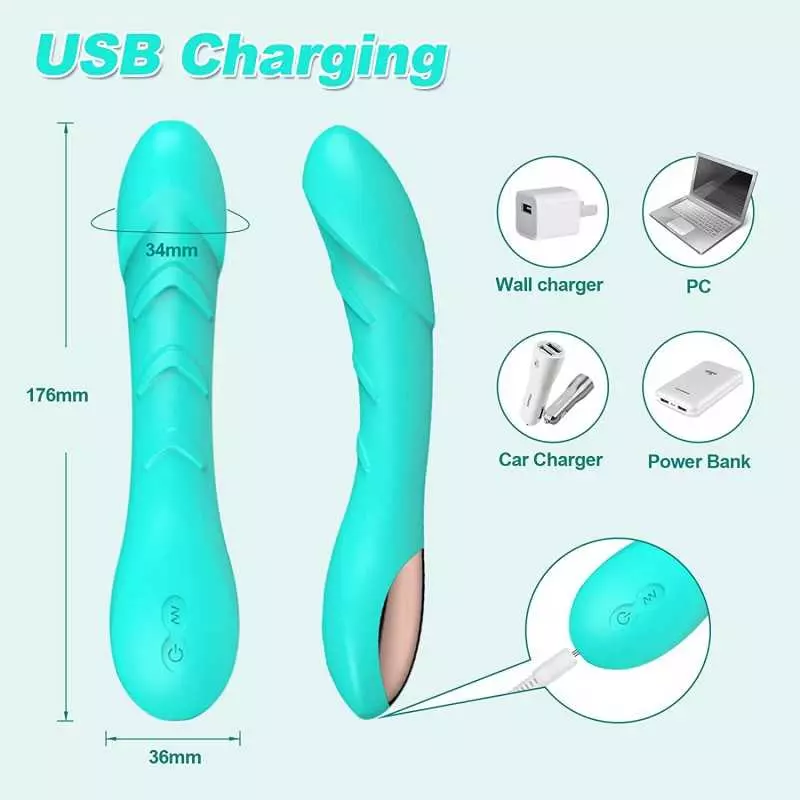 G Spot Dildo Vibrator for Vagina Clitoris Anal Stimulation, Waterproof Rechargeable Quiet Vibrating Powerful Vibrators Adult Sex