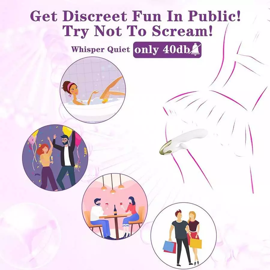 FUNDURABLE Vibrating Massager with 20 Powerful Vibration Patterns & 8 Speeds - Waterproof Rechargeable Adult Sex Toys for Couple