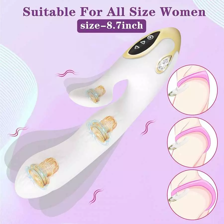 FUNDURABLE Vibrating Massager with 20 Powerful Vibration Patterns & 8 Speeds - Waterproof Rechargeable Adult Sex Toys for Couple