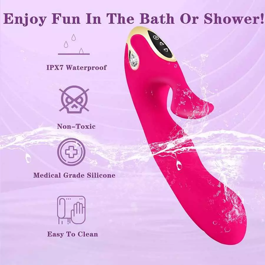 FUNDURABLE Vibrating Massager with 20 Powerful Vibration Patterns & 8 Speeds - Waterproof Rechargeable Adult Sex Toys for Couple
