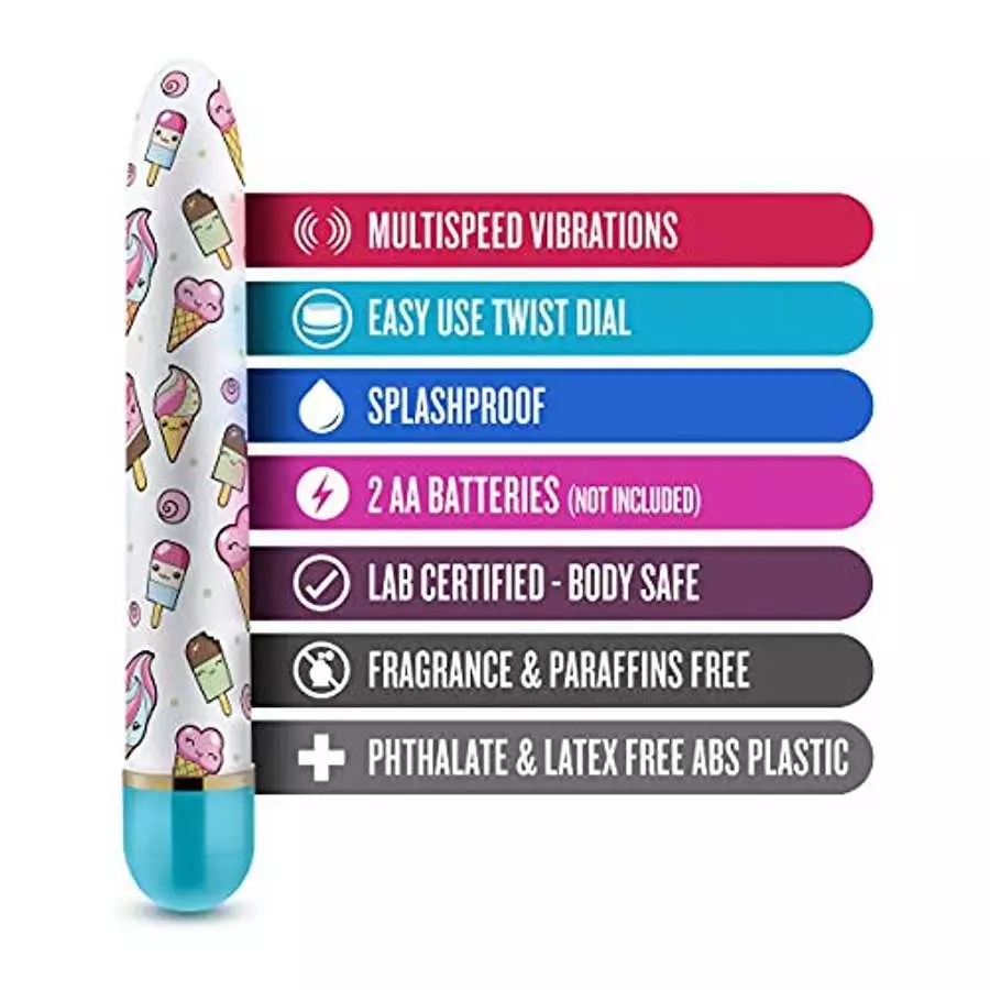 Blush The Collection 7” Adjustable Multi-Speed Vibrator, Waterproof, Slim Line, Sex Toy for Women, Sex Toy for Couples