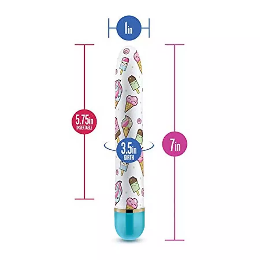 Blush The Collection 7” Adjustable Multi-Speed Vibrator, Waterproof, Slim Line, Sex Toy for Women, Sex Toy for Couples