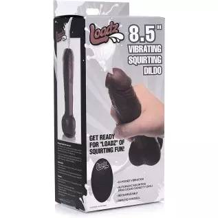8 Inch Vibrating Squirting Dildo with Remote Control - Dark 8 Inch Vibrating Squirting Dildo with Remote Control - Dark