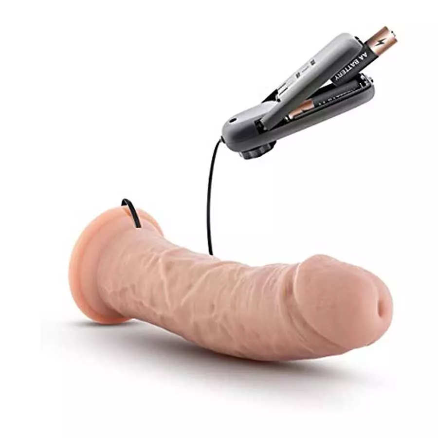 Blush Dr. Skin 8 Inch Realistic Vibrating Dildo with Suction Cup, Sex Toy for Women, Sex Toy for Adults, Vanilla