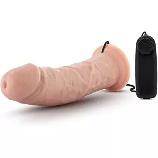 Blush Dr. Skin 8 Inch Realistic Vibrating Dildo with Suction Cup, Sex Toy for Women, Sex Toy for Adults, Vanilla