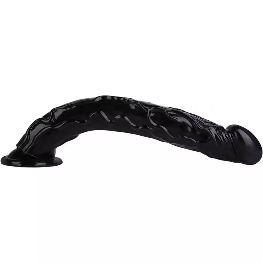 13 Inch Jelly Crystal Clear Dildo, Realistic Flexible Dildos with Powerful Suction Cup Base Large Soft Thick Anal Dildo - Clear