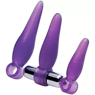 Frisky Fanny Fiddlers 3 Piece Finger Rimmer Set with Vibrating Bullet