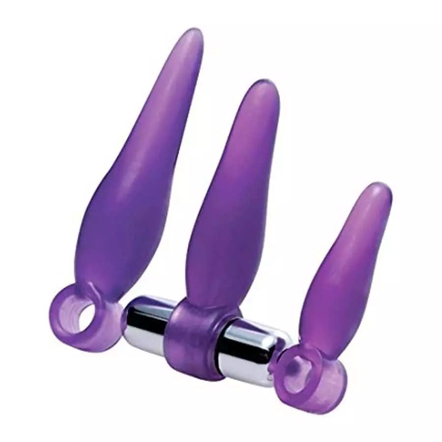 Frisky Fanny Fiddlers 3 Piece Finger Rimmer Set with Vibrating Bullet