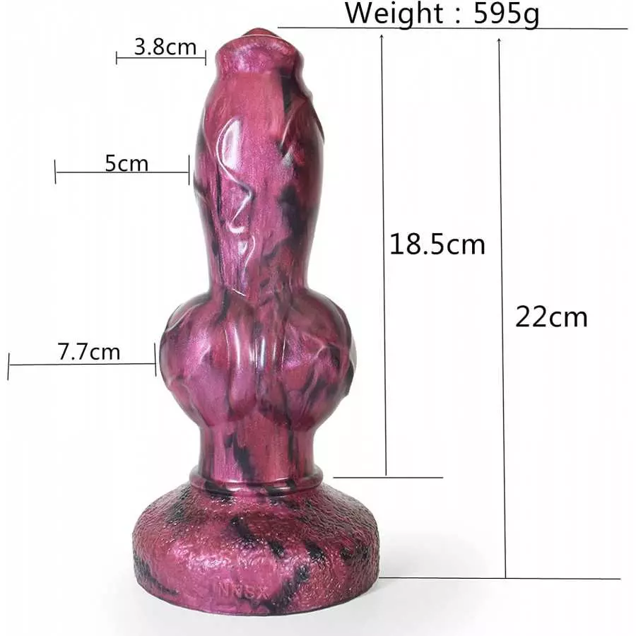 8.6 inch Realsitc Dog Dildo with Big Kont, Thick Silicone Suction Cup Anal Plug Toys for Advancer Women and Men Couples.(Normal)