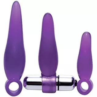 Frisky Fanny Fiddlers 3 Piece Finger Rimmer Set with Vibrating Bullet