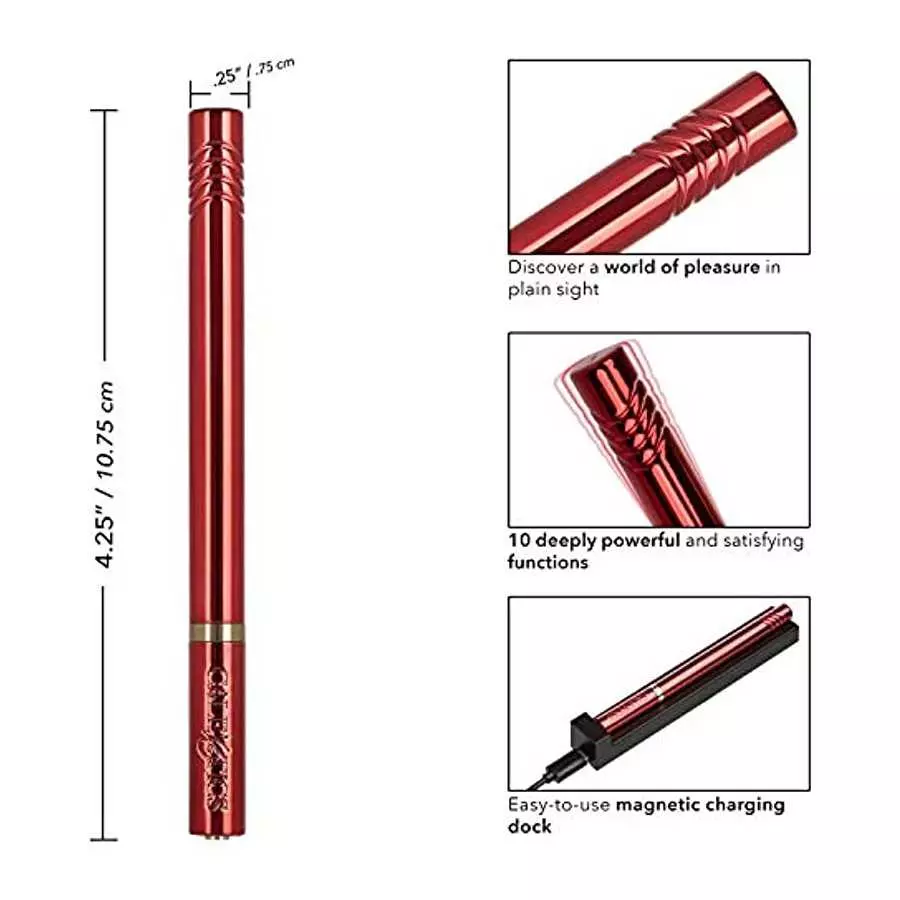 CalExotics Hidden Pleasures Vibrator - Red (13930RED_)