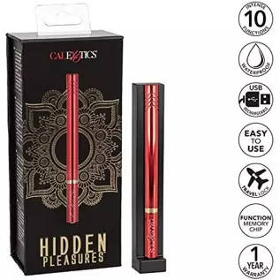CalExotics Hidden Pleasures Vibrator - Red (13930RED_)