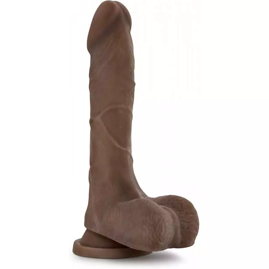 Blush Au Naturel Mister Perfect 8.5 Inch Realistic Suction Cup Dildo, Sex Toy for Women, Sex Toy for Adults, Chocolate
