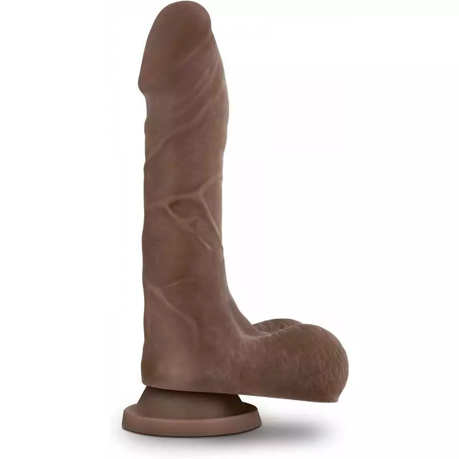 Blush Au Naturel Mister Perfect 8.5 Inch Realistic Suction Cup Dildo, Sex Toy for Women, Sex Toy for Adults, Chocolate