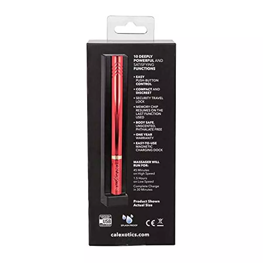 CalExotics Hidden Pleasures Vibrator - Red (13930RED_)