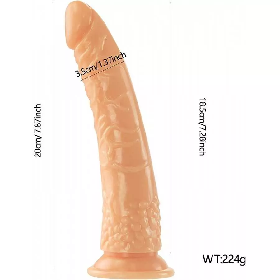 7.87 Inch Dildo with Suction Cup Realistic Dong Fake Penis Adult Sex Female Masturbation Toys(Purple)