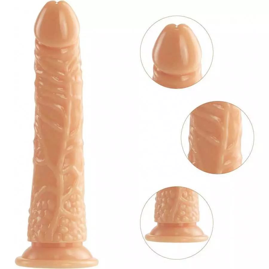 7.87 Inch Dildo with Suction Cup Realistic Dong Fake Penis Adult Sex Female Masturbation Toys(Purple)