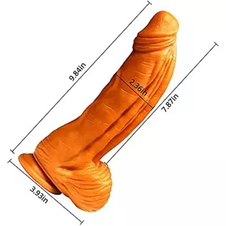 Realistic Huge Monster Silicone Dildo Penis with Strong Suction Cup 9.84"G Spot Cock with Lifelike Glans Skin Texture Adult Sex