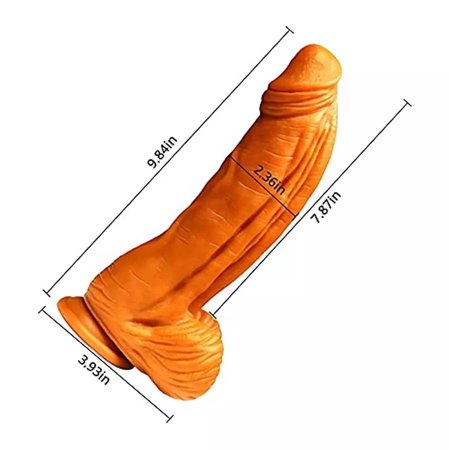 Realistic Huge Monster Silicone Dildo Penis with Strong Suction Cup 9.84"G Spot Cock with Lifelike Glans Skin Texture Adult Sex
