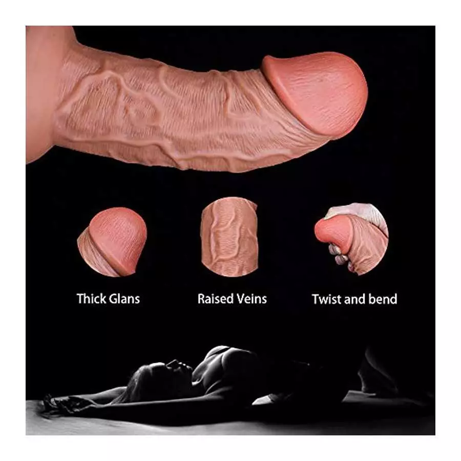 Sex Toy for Women Realistic Silicone Dildo 9 Inch, Huge Realistic Dildo for Women Silicone Dildo, G Spot Clitoral Anal Stimulato