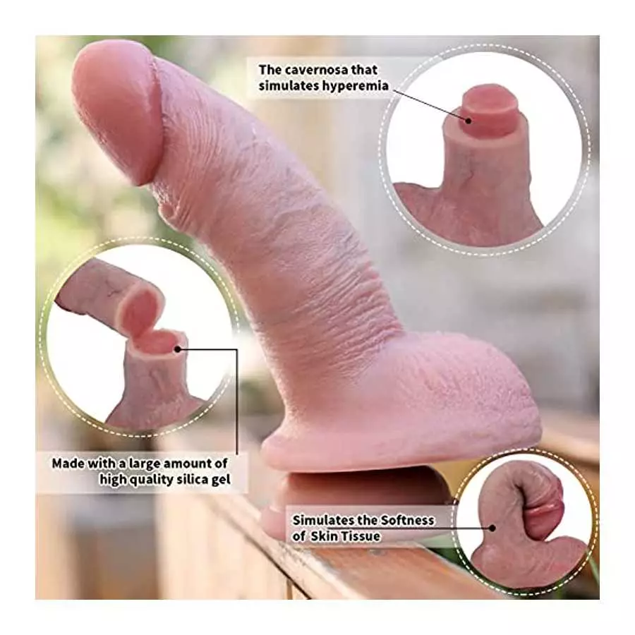6.53 Inch Huge Realistic Dildo Feels Like Skin, Massive Dildos with Suction Cup, Big Size Anal Dildo, Adult Sensory Toys, Sex To