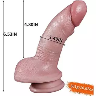 6.53 Inch Huge Realistic Dildo Feels Like Skin, Massive Dildos with Suction Cup, Big Size Anal Dildo, Adult Sensory Toys, Sex To