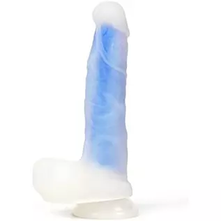 Realistic Dildo Sex Toy for Woman, 8.27'' Soft Silicone Anal Dildo with Strong Suction Cup for Hands-Free Play, Dildo with Balls