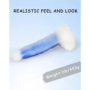 Realistic Dildo Sex Toy for Woman, 8.27'' Soft Silicone Anal Dildo with Strong Suction Cup for Hands-Free Play, Dildo with Balls