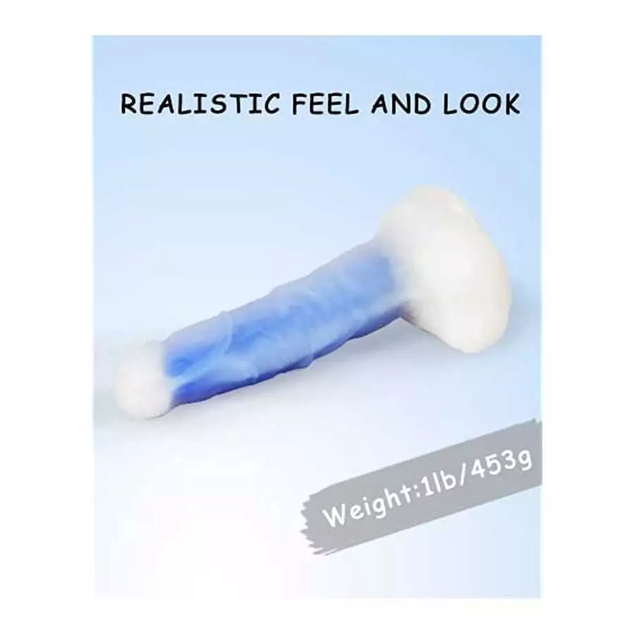Realistic Dildo Sex Toy for Woman, 8.27'' Soft Silicone Anal Dildo with Strong Suction Cup for Hands-Free Play, Dildo with Balls