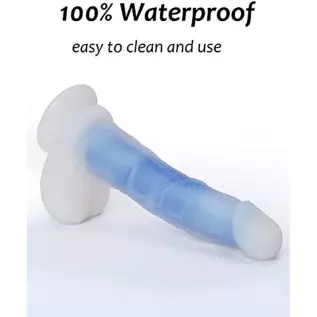 Realistic Dildo Sex Toy for Woman, 8.27'' Soft Silicone Anal Dildo with Strong Suction Cup for Hands-Free Play, Dildo with Balls